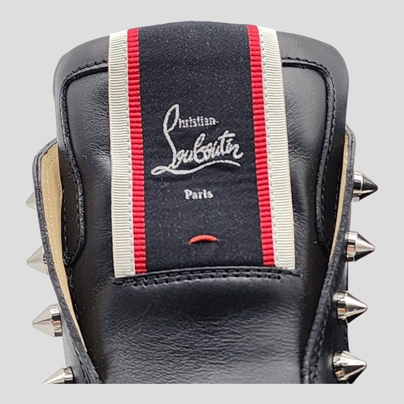 Christian Louboutin Men's F.A.V. Fique A Vontarde Leather Slip On Sneakers - Picture 7 of 11